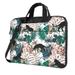 YFYANG 15.6 inch Universal Laptop Bag Oxford Cloth Laptop Sleeve Multi-functional Abstract Tropical Jungle Doodle Notebook Computer Messenger Bag Handbag