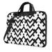 YFYANG 15.6 inch Universal Laptop Bag Oxford Cloth Laptop Sleeve Multi-functional Abstract Heart Geometric Black Notebook Computer Messenger Bag Handbag