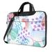 YFYANG 14 inch Universal Laptop Bag Oxford Cloth Laptop Sleeve Multi-functional Watercolor Abstract Geometric Graffiti Notebook Computer Messenger Bag Handbag