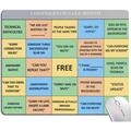 Mouse Pad Conference Call Bingo Mouse Pad Washable Square Cloth Mousepad for Office Laptop Non-Slip Rubber Computer Mouse Pads for Wireless Mouse Personalized Gift Mouse Pads for Desk