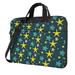 YFYANG 13 inch Universal Laptop Bag Oxford Cloth Laptop Sleeve Multi-functional Green Vintage Star Doodle Notebook Computer Messenger Bag Handbag