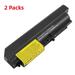 2 Packs Replace Laptop Battery for Lenovo ThinkPad T400 R400 7443 42T5262 R61 T61 14.1 42T4532 42T4548 42T4745 42T4771 42T5262 42T5264