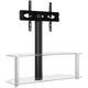 Corner tv Stand 2-Tiers for 32-70 Inch Black and Silver Vidaxl Black