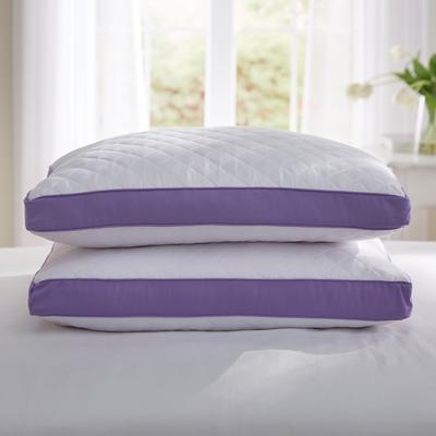 Gusseted Density Pillow 2-Pack by BrylaneHome in Extra Firm Lavender (Size PSTAND)