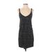 Zara Casual Dress - Mini Scoop Neck Sleeveless: Black Polka Dots Dresses - Women's Size Small