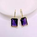 Anthropologie Jewelry | Mini Purple Jewel Earrings | Color: Gold/Purple | Size: Os