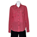 Tory Burch Tops | B0 Auth Tory Burch Red Cotton Polka Dot Pattern Logo Buttons Blouse Top Size 8 | Color: Red | Size: 8