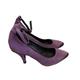 Free People Shoes | Free People Women 6 Purple Suede Metal Detail Ankle Strap Pointed Toe Heel Pumps | Color: Purple | Size: 6