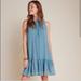 Anthropologie Dresses | Anthropologie Natalie Sleeveless Dress With Silver Polka Dots, Size Small | Color: Blue | Size: S