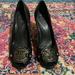 Tory Burch Shoes | Black Tory Burch Open Toe Wedges | Color: Black | Size: 9.5