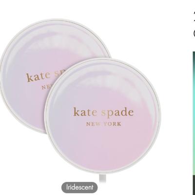 Kate Spade Cell Phones & Accessories | Kate Spade 15w Slim Charging Puck W/Magsafe Nib Iridescent | Color: Pink/White | Size: Os