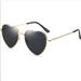 Free People Accessories | Black Heart Shaped Sunglasses W Gold Frame New | Color: Black/Gold | Size: Os