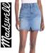 Madewell Skirts | New Madewell Blue Denim Raw Hem Mini Skirt, Size 2 / 26, Nwt | Color: Blue | Size: 2