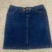 Ralph Lauren Skirts | Lauren Jean Co Premium Pencil Denim Skirt Size 14 Leather Buckle | Color: Blue | Size: 14