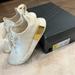 Adidas Shoes | Adidas Nmd R1 Womens 7 Boost Running Shoes Sneakers Ee5174 Off White Gold | Color: Cream/Gold | Size: 7