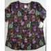 Disney Tops | Disney The Nightmare Before Christmas Scrubs V-Neck Top Women's Size Medium Nwt | Color: Black/Purple | Size: M