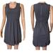 J. Crew Dresses | J. Crew Sleeveless Casual A-Line Dress Zipper Back In Grayish Blue Color Size Xs | Color: Blue/Gray | Size: Xs