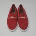 Coach Shoes | Coach Corey Red Suede Slip On Sneakers Size 11b | Color: Red | Size: 11