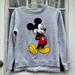 Disney Tops | Disney Textured Mickey Mouse Sweatshirt Women’s S | Color: Gray | Size: S