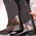 Coach Shoes | * Coach, Trist, Signature Black Grey Boots Rainboots Rubber Canvas Size 9 | Color: Black/Gray | Size: 9