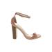 Lulus Heels: Tan Print Shoes - Women's Size 5 1/2 - Open Toe