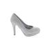 Top Moda Heels Silver Marled Shoes - Women's Size 7