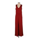 Banana Republic Jumpsuit V-Neck Sleeveless: Red Solid Jumpsuits - Women's Size X-Small Petite