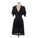 H&M Casual Dress - Sweater Dress: Black Marled Dresses - Women's Size Medium