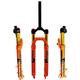 QFWRYBHD 27.5 29 "Mountain bike air fork, Damping adjustment bicycle front magnesium alloy aluminum alloy shoulder control wire control for disc brake (Color : Shoulder control orange, Size : 27.5")