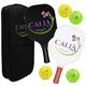 CallaSports Pickleball Set, 2 Carbon Fiber Pickleball Paddles, 4 Pickleballs for Indoor/Outdoor and Sturdy Pickleball Set Carrying Case with Shoulder Strap