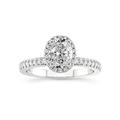 1 CT TW | IGI Certified Oval Shape Lab Grown Diamond Engagement Ring | 14K Or 18K In White, Yellow Or Rose Gold | Lab Created Elle Classic Halo Diamond Ring |FG-VS1-VS2 Quality