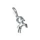 Charm Sternzeichen GIORGIO MARTELLO MILANO "Sternzeichen Steinbock, Silber 925" Charms silberfarben (silber) Damen Charms Anhänger