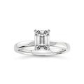 Friendly Diamonds 1 CT TW | IGI Certified Emerald Shape Lab Grown Diamond Engagement Ring | In 14K Or 18K in White, Yellow Or Rose Gold | Prong Solitaire Lab Diamond Ring | FG-VS1-VS2 Quality