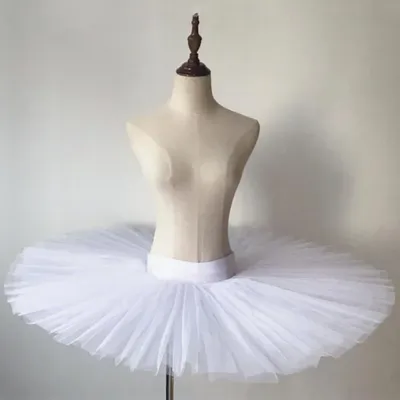 Demi-tutu de ballet professionnel pour enfants et adultes jupes tutu pour filles plateau blanc