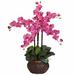 Charlton Home® Phalaenopsis Orchids Floral Arrangements in Vase Polyester/Faux Silk/Plastic/Fabric | Wayfair 6804A207EA1241D097C1076E16ACB540