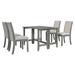 Red Barrel Studio® 5-Piece Extendable Dining Table Set w/ Drop Leaf & 4 Dining Chairs For Small Places /Upholstered in Gray | 30 H in | Wayfair