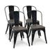Williston Forge Jennia Metal Cross Back Folding Stacking Side Chair Dining Chair Metal in Black | 34 H x 18 W x 21 D in | Wayfair