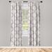 East Urban Home Damask Curtains Nostalgic Leafy Bloom Print Pair of Warm Taupe Coconut Microfiber in Black | 63 H x 56 W in | Wayfair