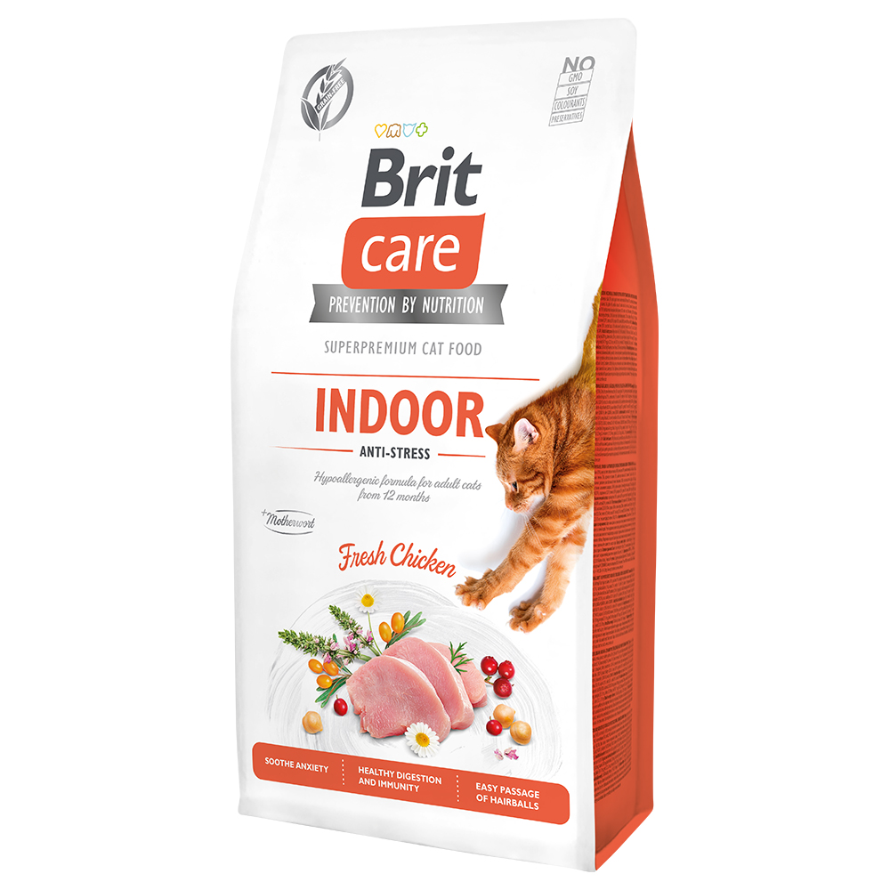 Brit Care Grain-Free Indoor Anti-stress Crocchette per gatto - Set %: 2 x 7 kg