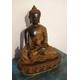 Ein Traum! Große Bronze Medizin Buddha Statue m rotem Farbpulver aus Nepal 6,8kg