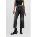 Modern-fit Wide-leg Jeans In Black Denim