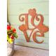 Rusty Love Wall Hanging With Hearts, Gift, Garden Ornament, Rustic, Valentines Rusty Garden Decor, Garden Gift