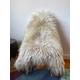 XL Large Luxurious Genuine Icelandic Sheepskin Rug Sheep Long Curly Fur In Natural Off White/Ivory/Beige/Cream and Black Color