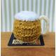 Beer Mug Chocolate Orange Cover Knitting Pattern, Christmas Knitting Patterns, Easter Knitting Pattern, Knitted Beer Glass, Guinness Cosy