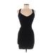 Guess Casual Dress - Mini V Neck Sleeveless: Black Print Dresses - Women's Size Medium