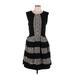 Eva Franco Casual Dress - DropWaist: Black Tweed Dresses - Women's Size 12
