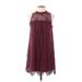 Chance or Fate Casual Dress: Burgundy Dresses - Women's Size Small