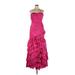 Cinderella Divine Cocktail Dress - Formal Strapless Sleeveless: Pink Solid Dresses - Women's Size 2 Plus