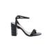 Aldo Heels: Black Print Shoes - Women's Size 8 1/2 - Open Toe