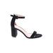 Nasty Gal Inc. Heels: Black Print Shoes - Women's Size 39 - Open Toe